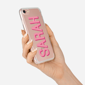 Shadow Text Clear Phone Case