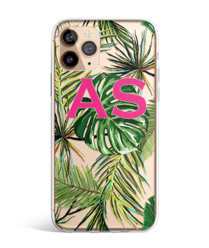 Custom Palm Leaves Clear Phone Case