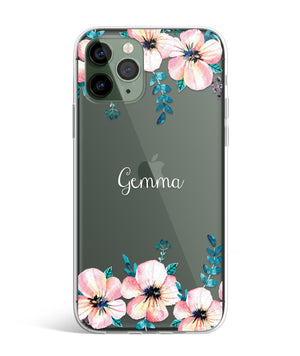 Floral Name Clear Phone Case