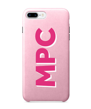 Pink PU Leather Printed Phone Case