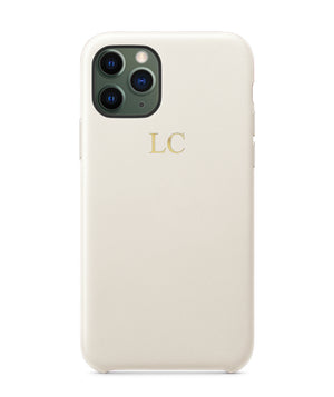 Ivory PU Leather Embossed Phone Case