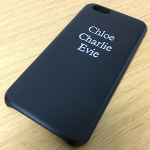Black PU Leather Embossed Phone Case